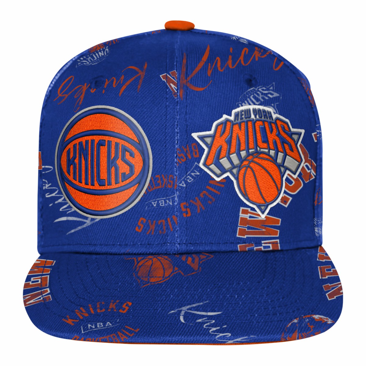 NBA New York Knicks Outerstuff Youth Street Hooper Allover Print Snapback Hat