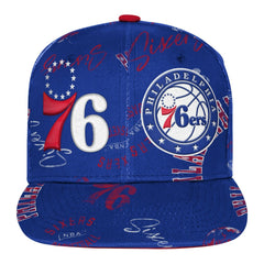 NBA Philadelphia 76ers Outerstuff Youth Street Hooper Allover Print Snapback Hat