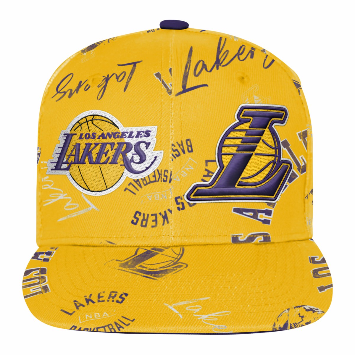 NBA Los Angeles Lakers Outerstuff Youth Street Hooper Allover Print Snapback Hat