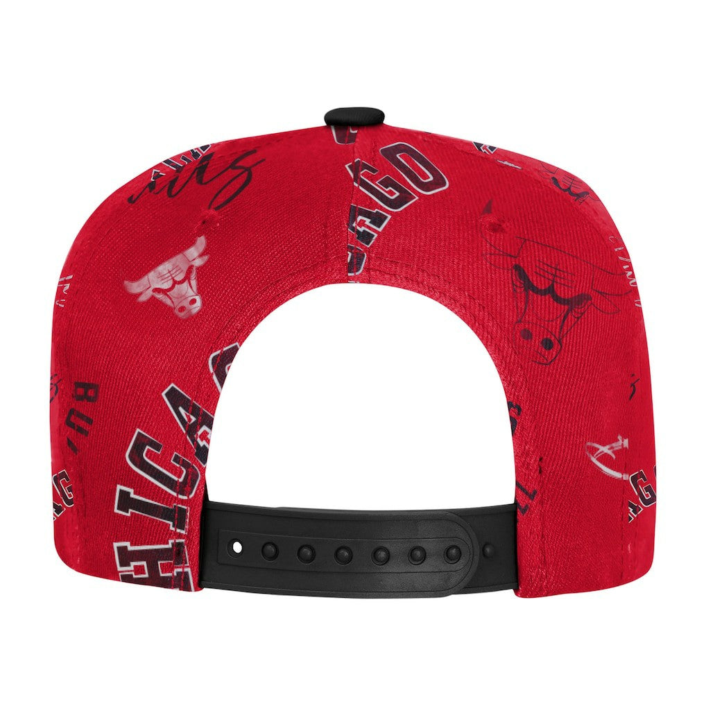 NBA Chicago Bulls Outerstuff Youth Street Hooper Allover Print Snapback Hat