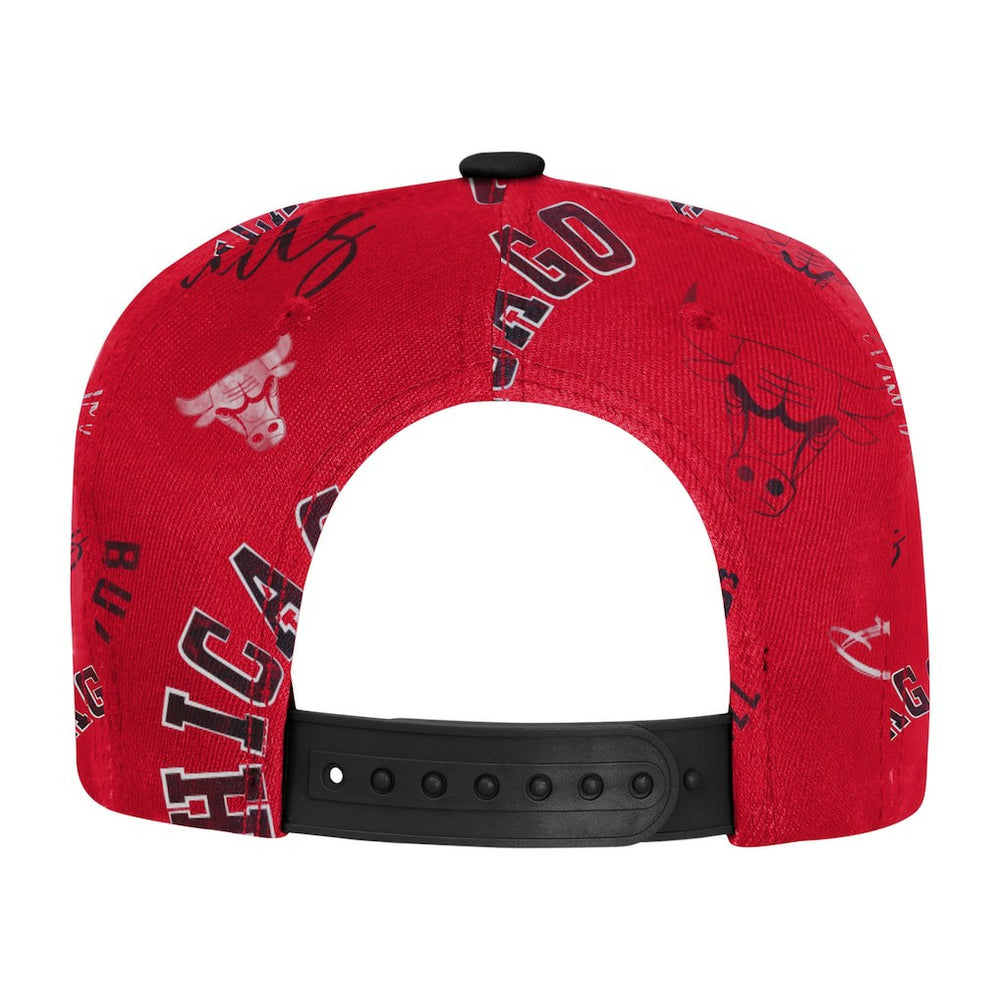 NBA Chicago Bulls Outerstuff Youth Street Hooper Allover Print Snapback Hat