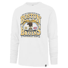 NHL White Boston Bruins '47 Centennial Game Long Sleeve T-Shirt