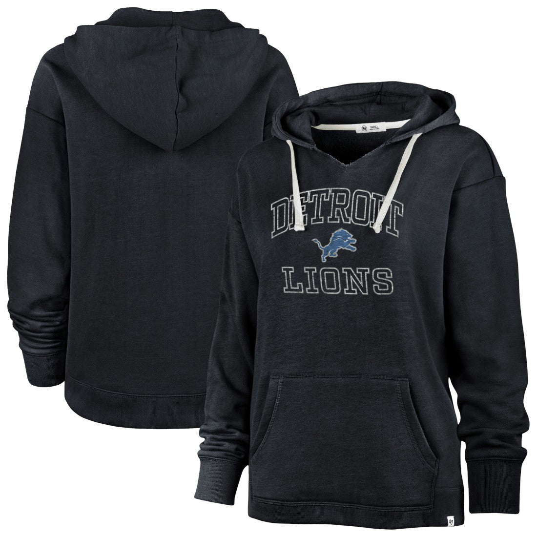 '47 Women's Plus Size Clarity Kennedy Pullover Hoodie - Detroit Lions