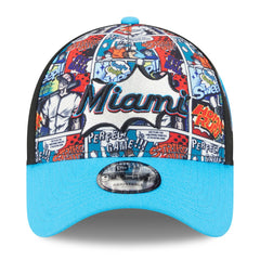 MLB Miami Marlins New Era Youth 2025 MLB Diamond Hero Edition A-Frame 9FORTY Adjustable Hat