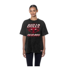 NBA Chicago Bulls Women's Throwback Mineral Wash Oversized T-Shirt sale