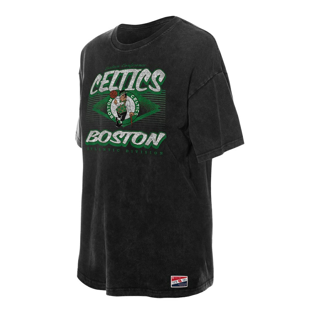 NBA Boston Celtics Women's Throwback Mineral Wash Oversized T-Shirt