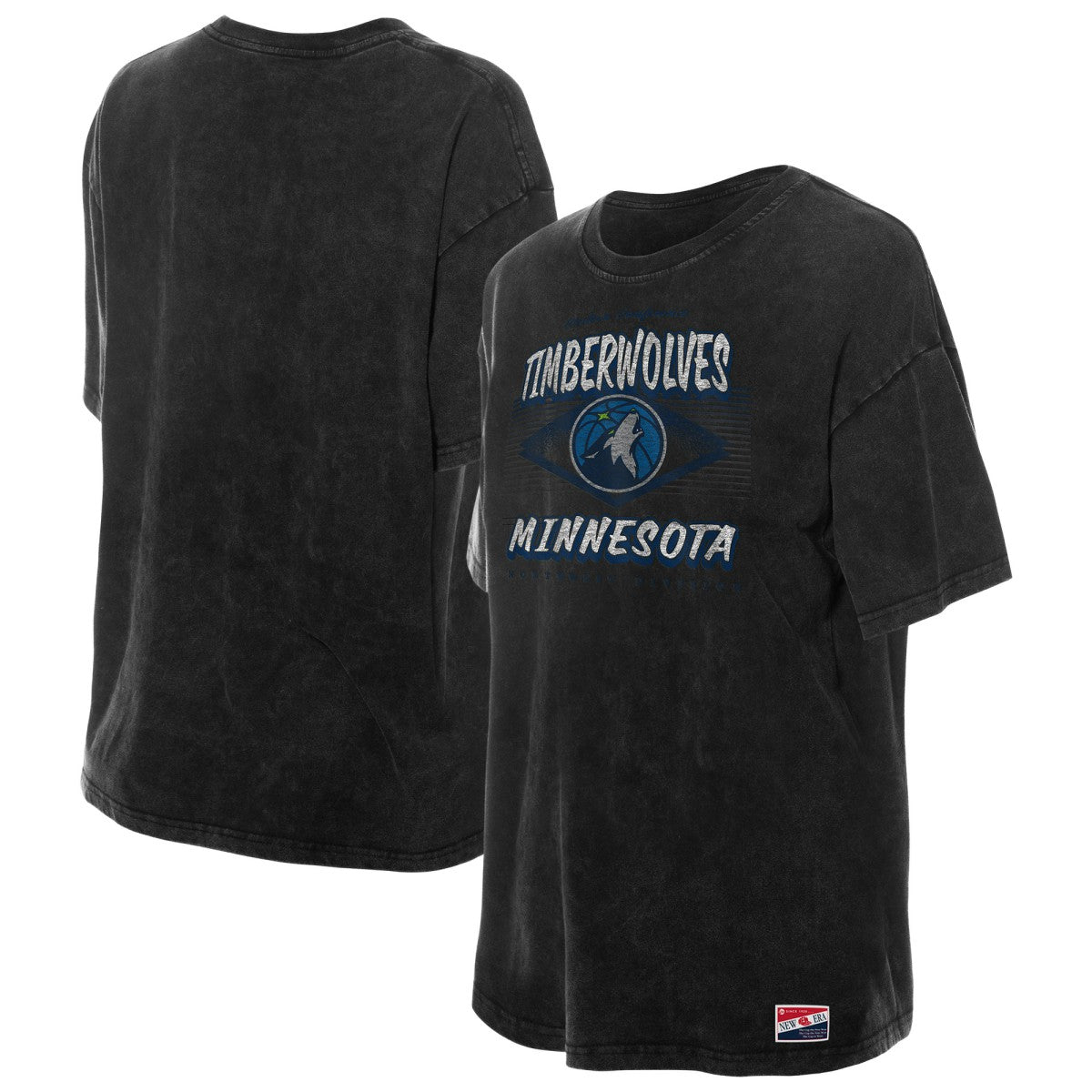 NBA Minnesota Timberwolves Women's Throwback Mineral Wash Oversized T-Shirt