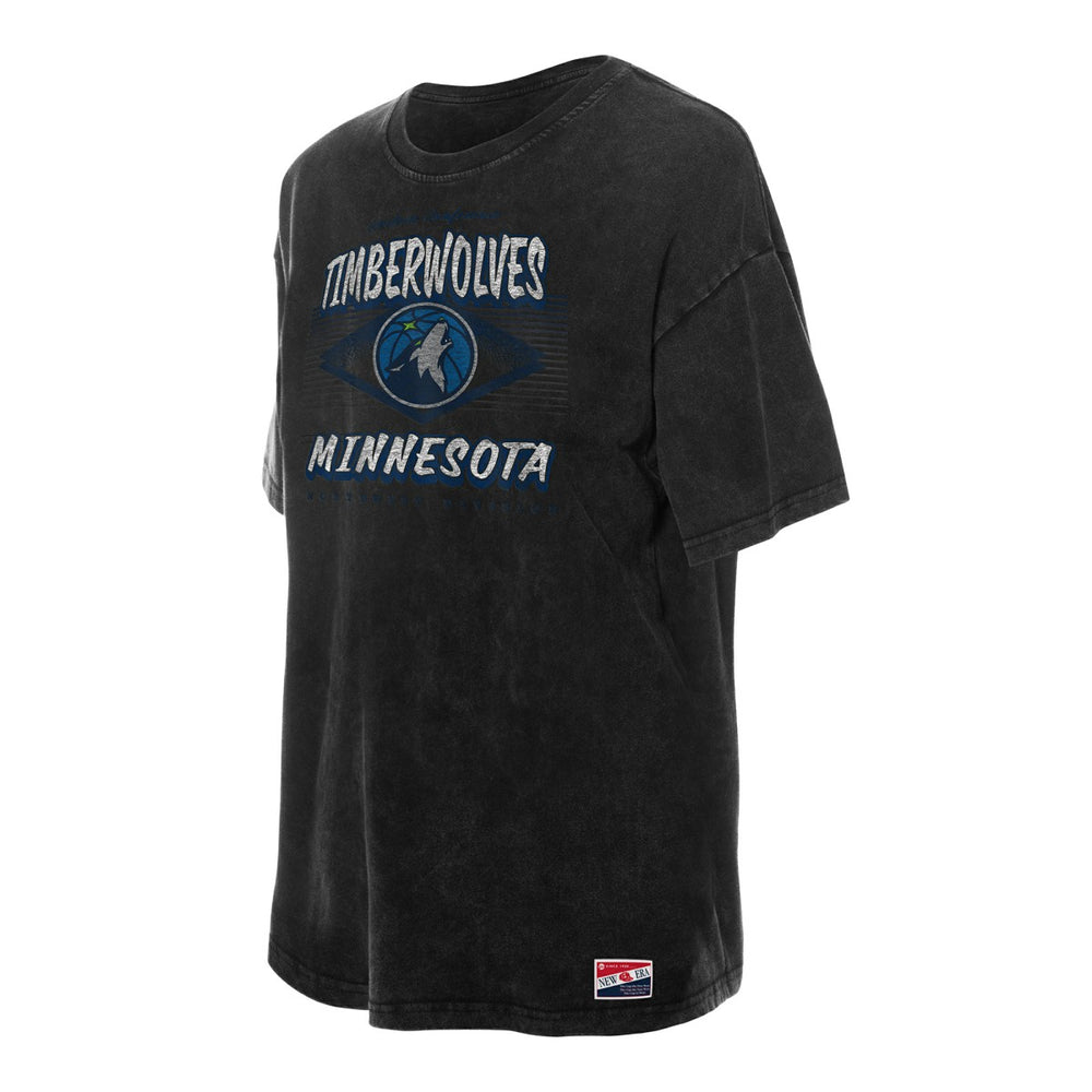 NBA Minnesota Timberwolves Women's Throwback Mineral Wash Oversized T-Shirt