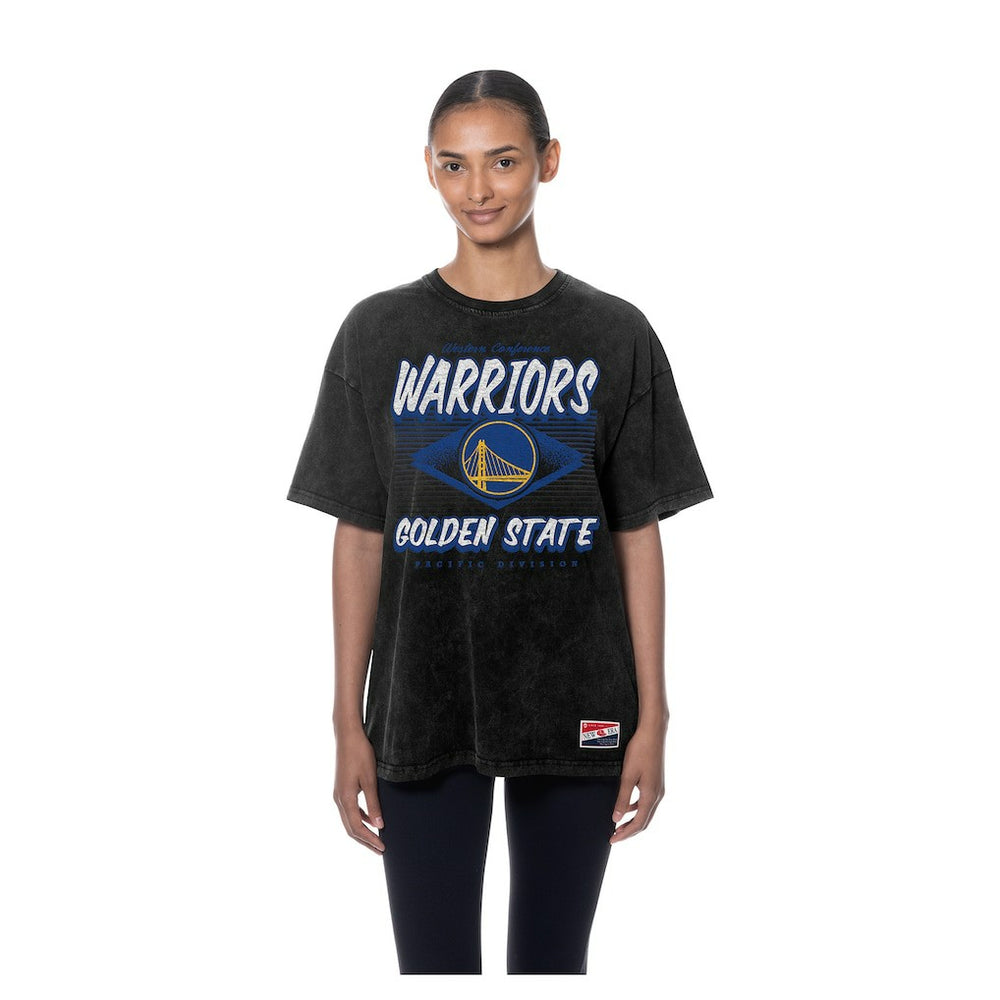 NBA Golden State Warriors Women's Throwback Mineral Wash Oversized T-Shirt sale
