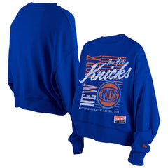NBA New York Knicks Women's Boxy Throwback Mineral Wash Sweatshirt