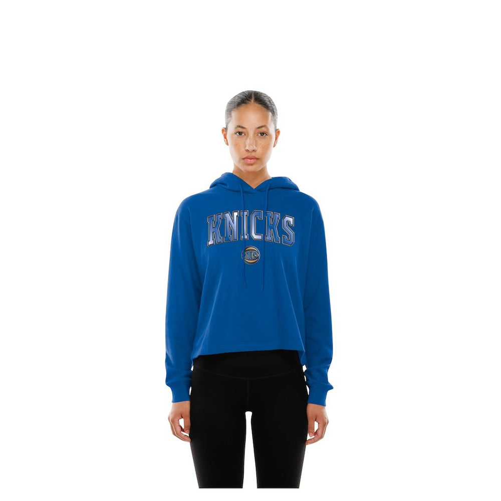NBA New York Knicks Women's Glam Game Open Back Hoodie