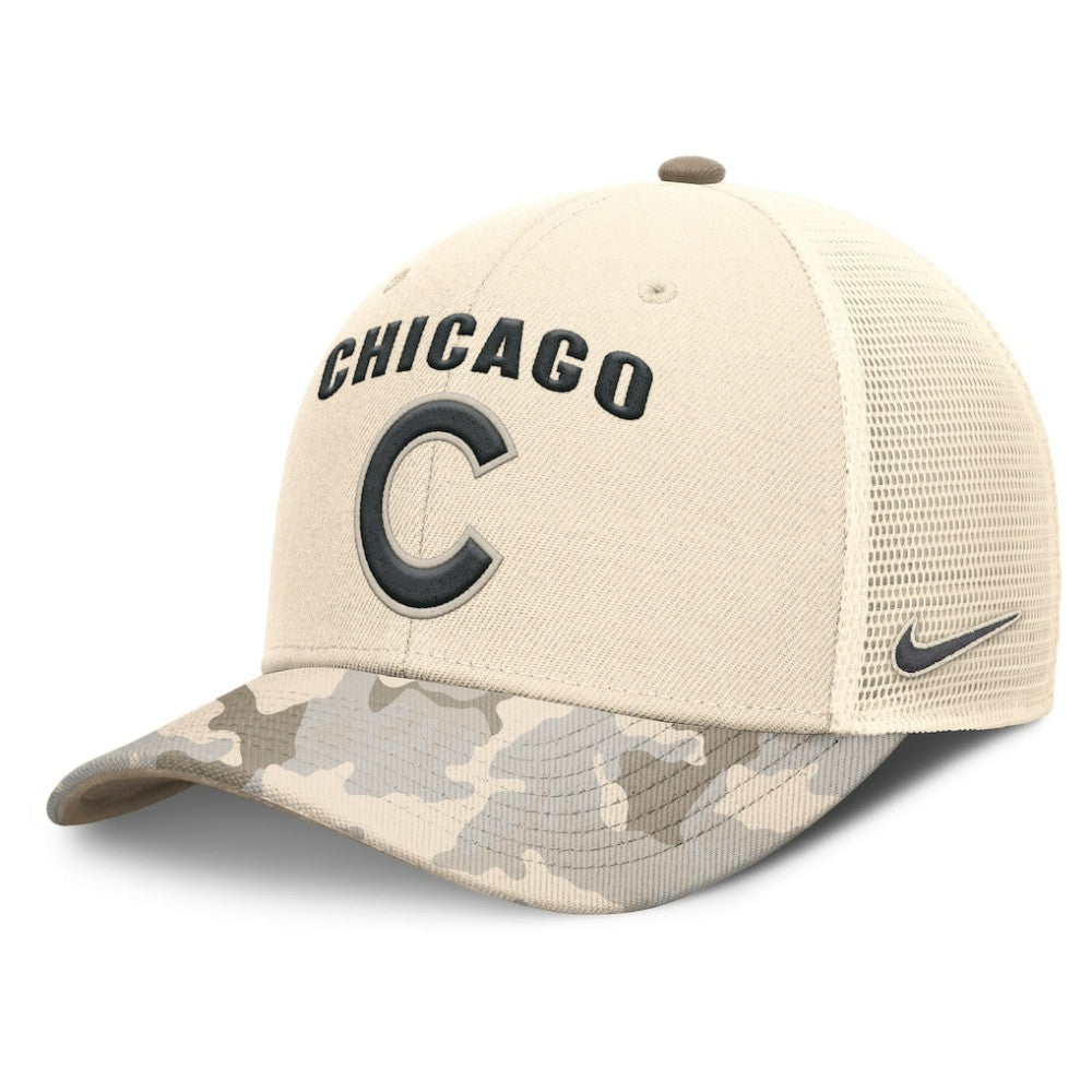 MLB Chicago Cubs Nike Camo Natural Pack Rise Adjustable Trucker Hat