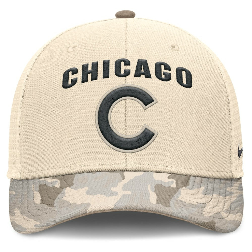 MLB Chicago Cubs Nike Camo Natural Pack Rise Adjustable Trucker Hat