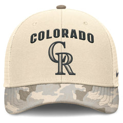 MLB Colorado Rockies Nike Camo Natural Pack Rise Adjustable Trucker Hat