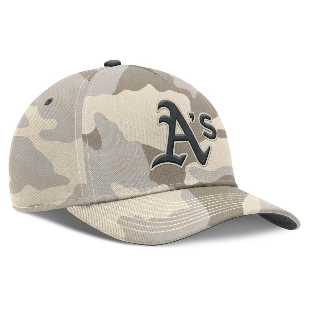 MLB Athletics Nike Camo Pack Rise Adjustable Hat