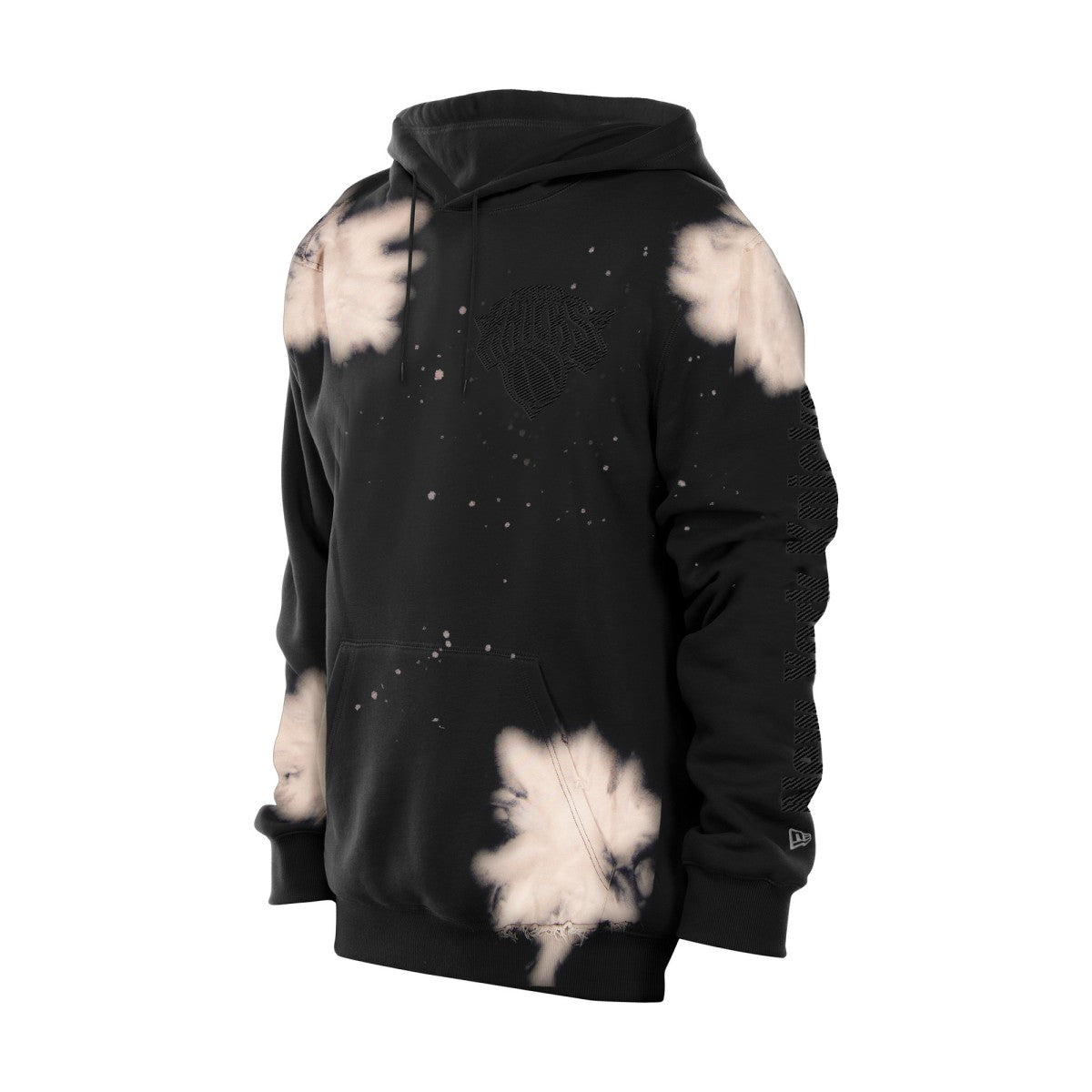NBA New York Knicks Injection Bleached Out Raw Edge Hoodie