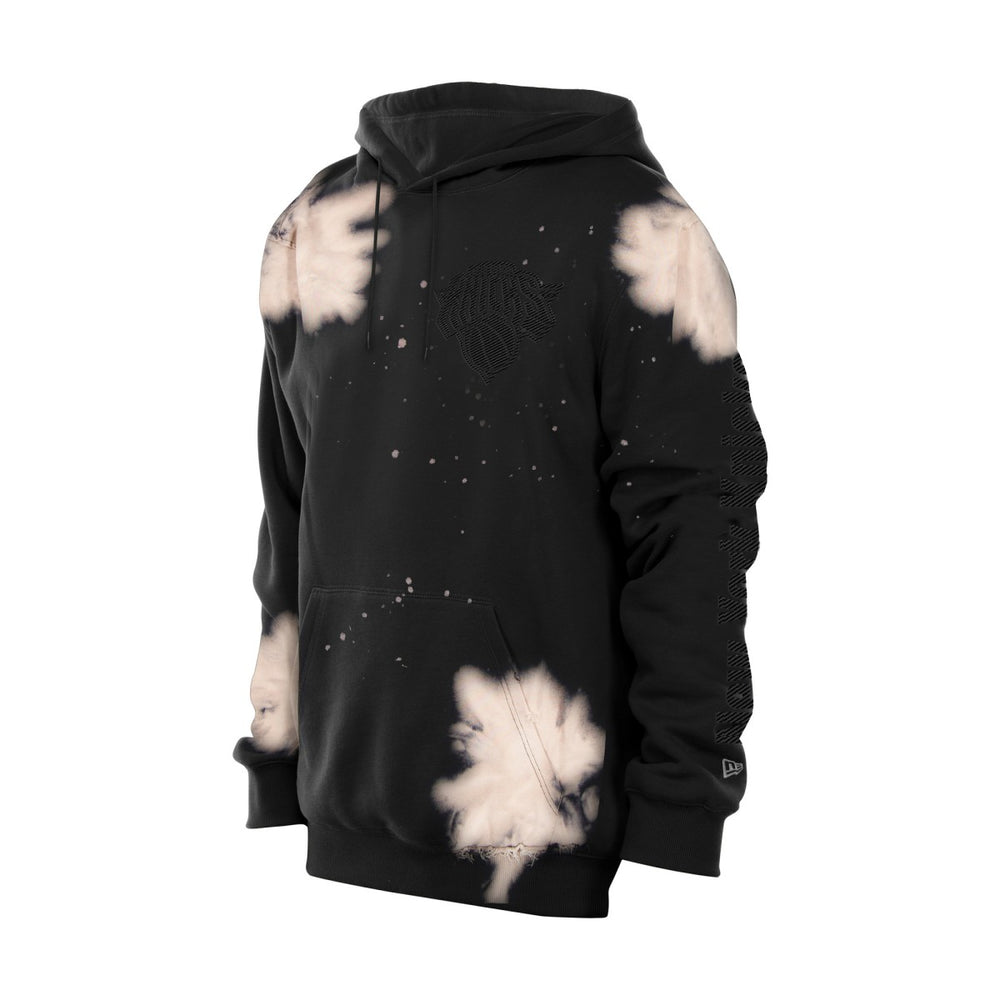 NBA New York Knicks Injection Bleached Out Raw Edge Hoodie
