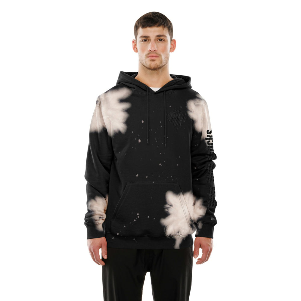 NBA New York Knicks Injection Bleached Out Raw Edge Hoodie