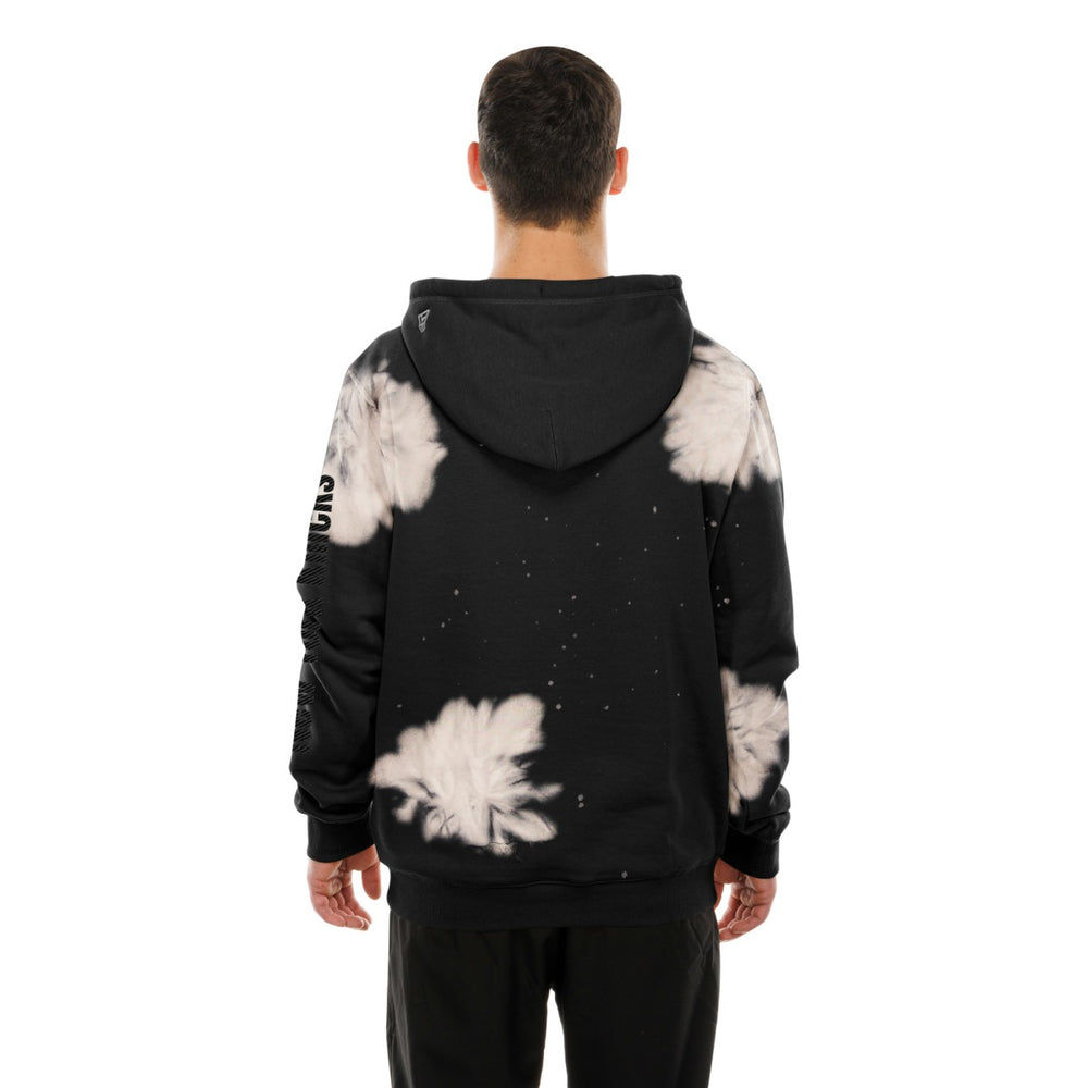 NBA New York Knicks Injection Bleached Out Raw Edge Hoodie