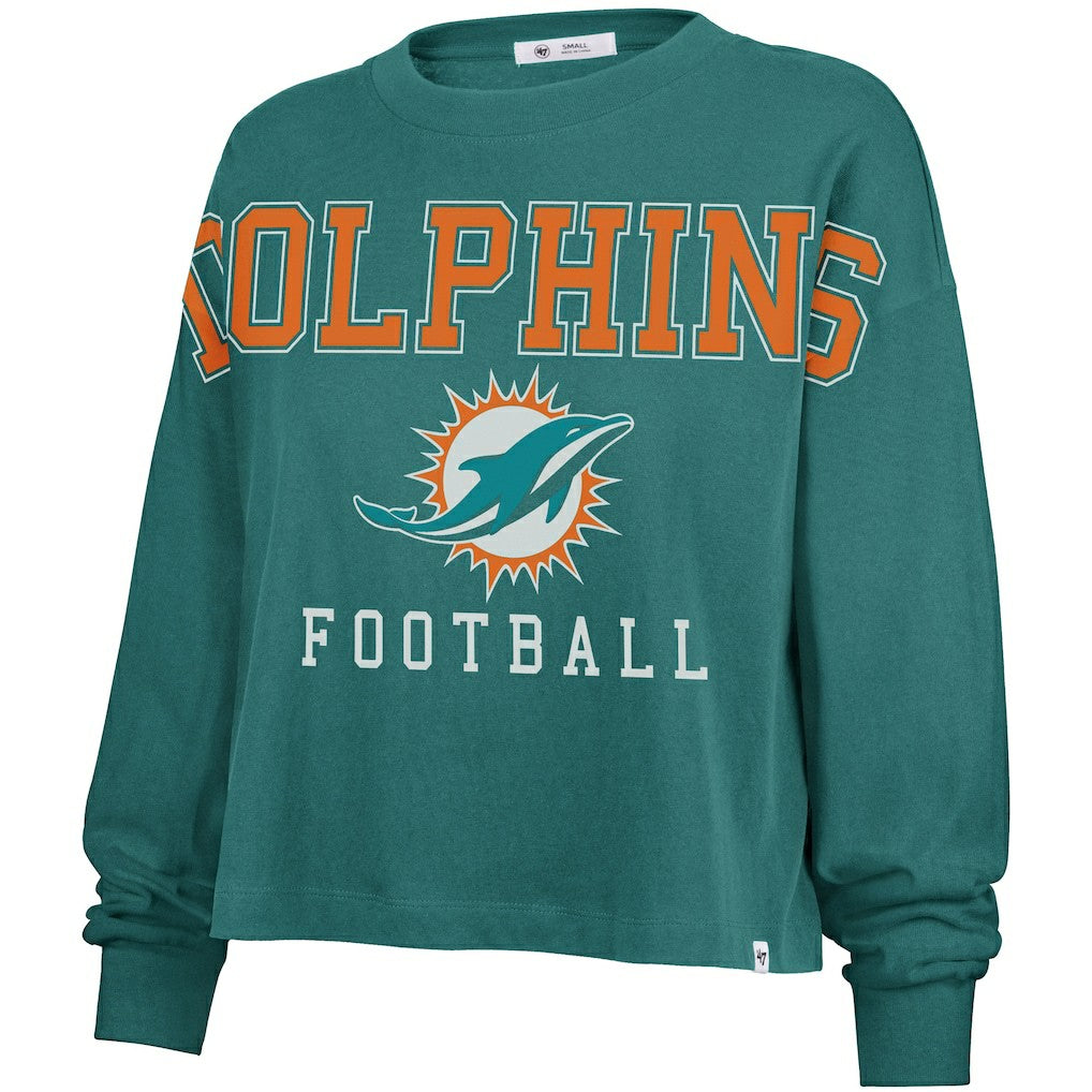 '47 Women's Outreach City Oversized Long Sleeve T-Shirt - Miami Dolphins