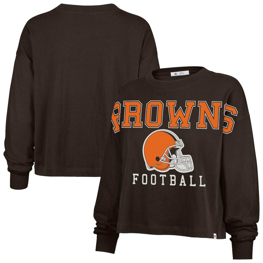 '47 Women's Outreach City Oversized Long Sleeve T-Shirt - Cleveland Browns