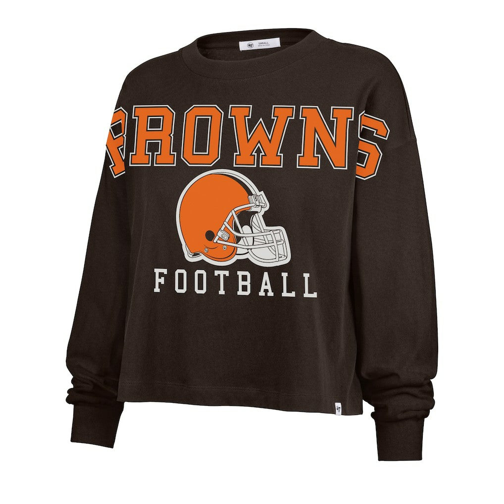 '47 Women's Outreach City Oversized Long Sleeve T-Shirt - Cleveland Browns