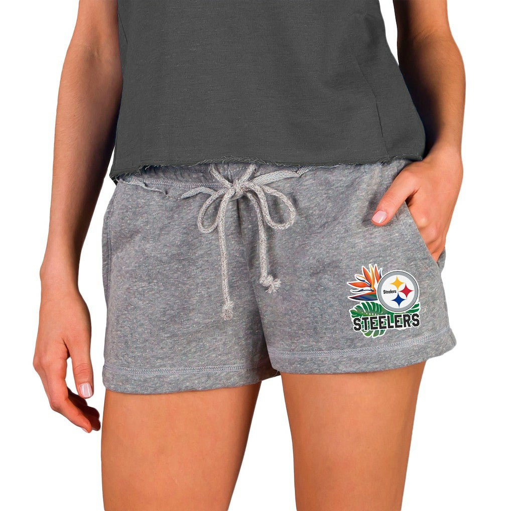 Concepts Sport Women's Mainstream Terry Shorts - Pittsburgh Steelers