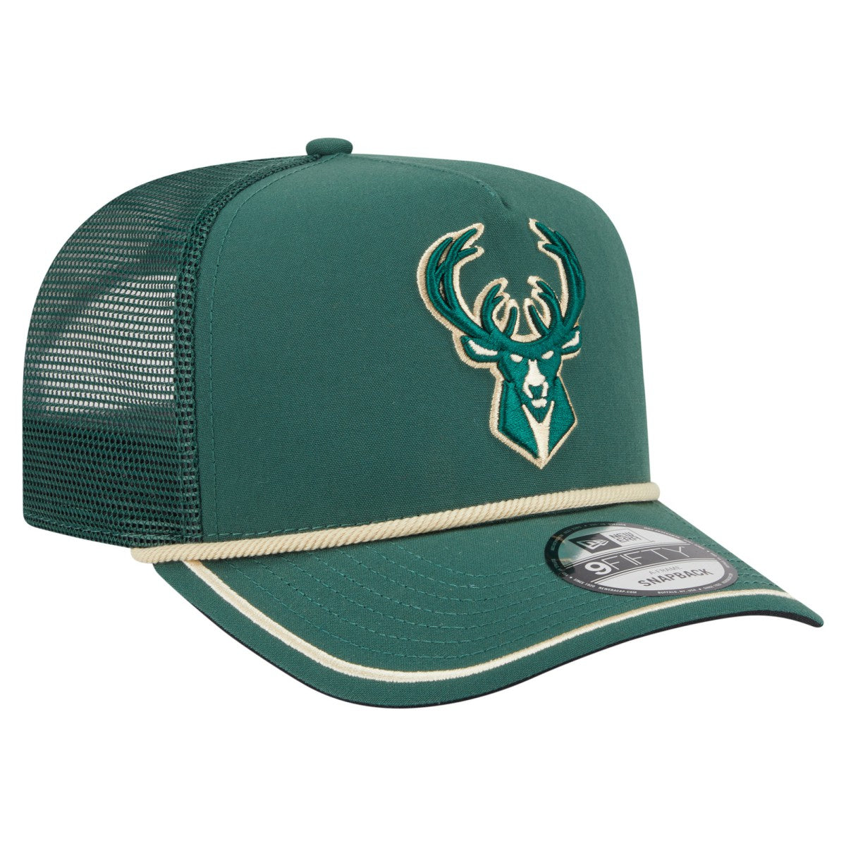 NBA Milwaukee Bucks Vintage Team Rope A-Frame 9FIFTY Snapback Hat