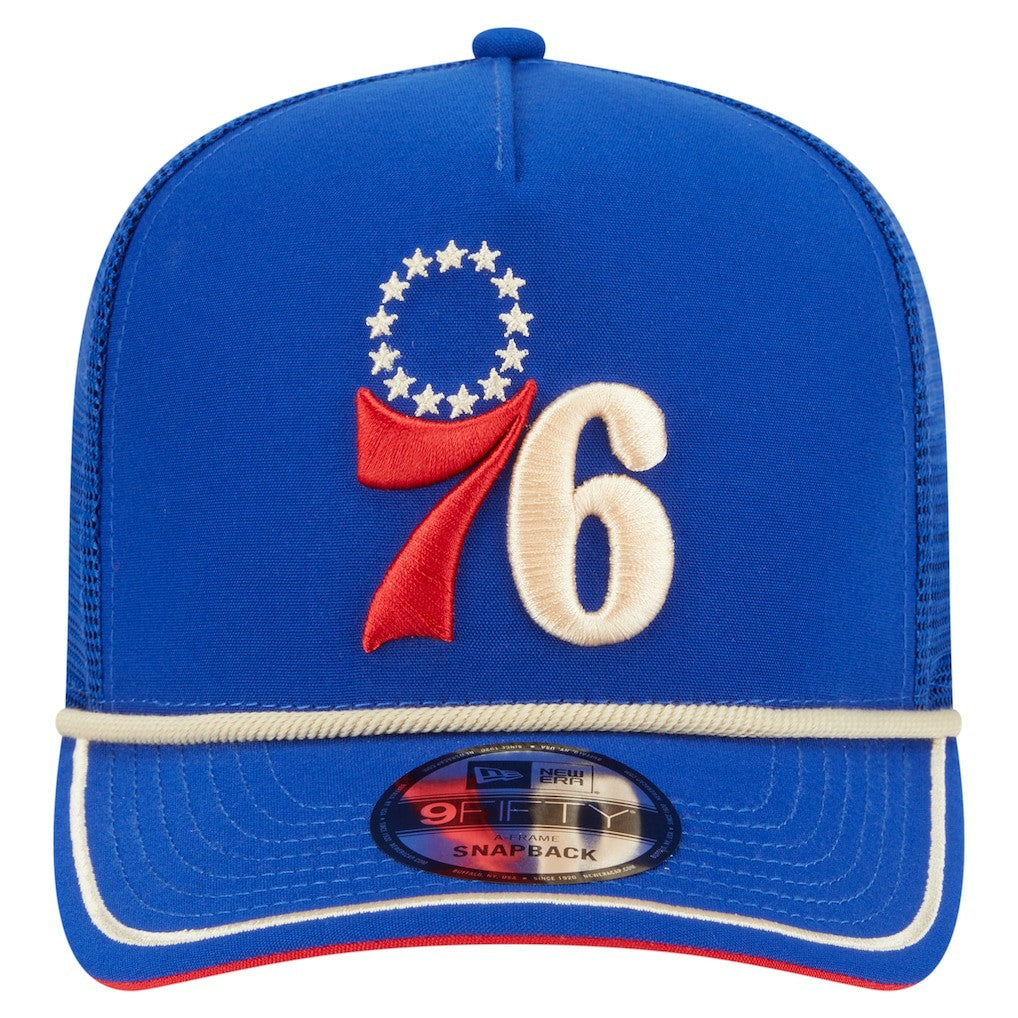 NBA Philadelphia 76ers Vintage Team Rope A-Frame 9FIFTY Snapback Hat