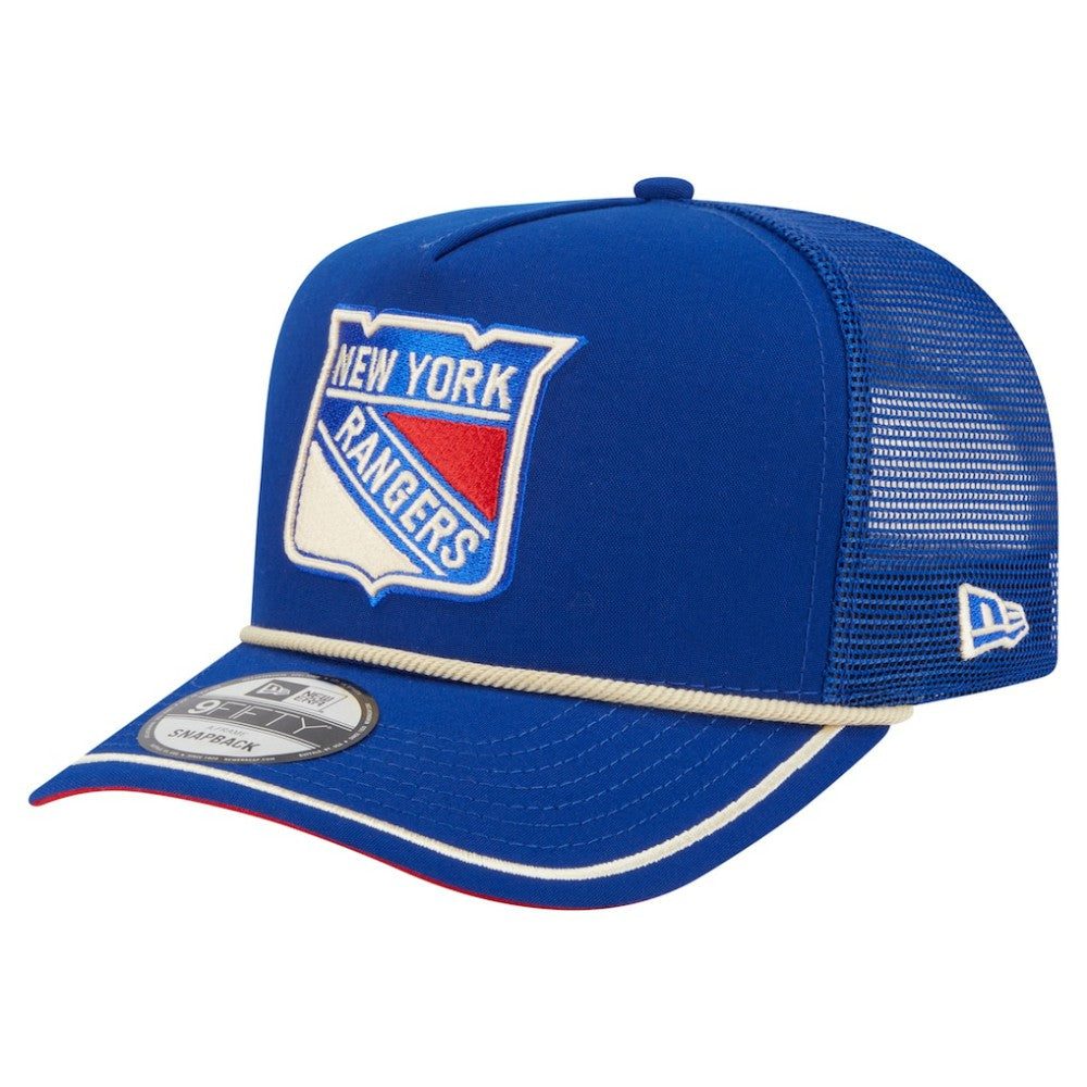 NHL Blue New York Rangers New Era Vintage Team Rope A-Frame 9FIFTY Snapback Hat