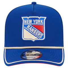 NHL Blue New York Rangers New Era Vintage Team Rope A-Frame 9FIFTY Snapback Hat