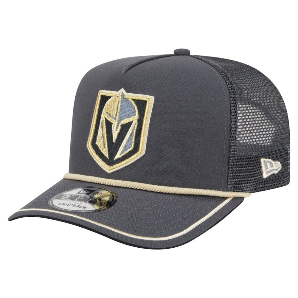 NHL Gray Vegas Golden Knights New Era Vintage Team Rope A-Frame 9FIFTY Snapback Hat
