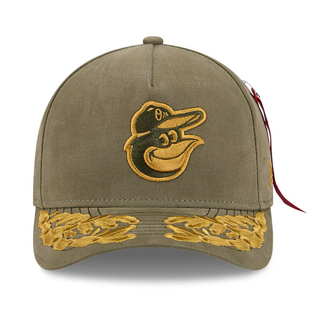 MLB Baltimore Orioles New Era x Alpha Industries A-Frame 9FORTY Adjustable Hat