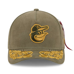 MLB Baltimore Orioles New Era x Alpha Industries A-Frame 9FORTY Adjustable Hat