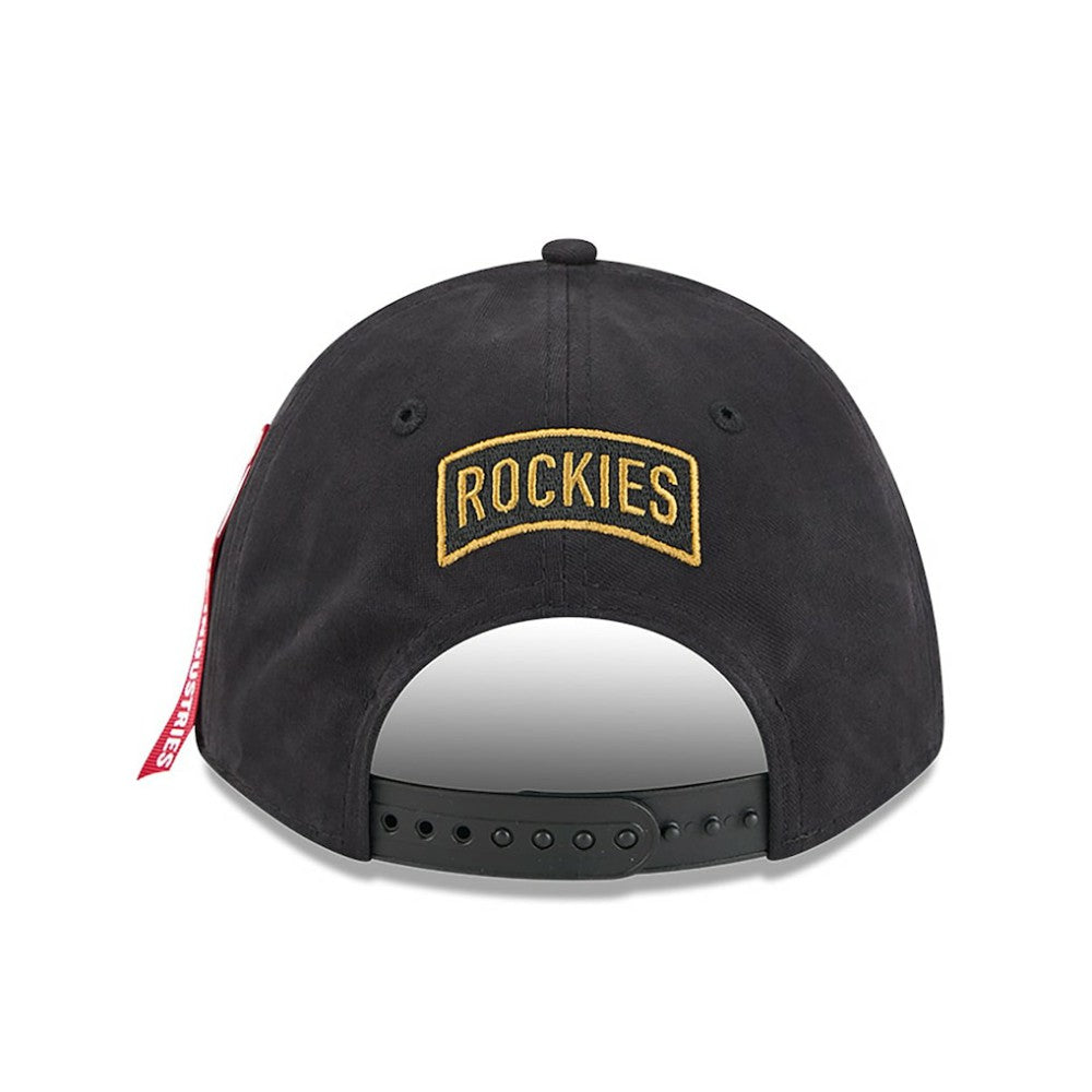 MLB Colorado Rockies New Era x Alpha Industries A-Frame 9FORTY Adjustable Hat