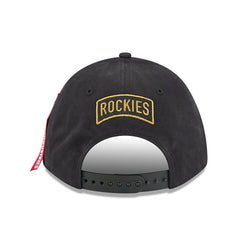 MLB Colorado Rockies New Era x Alpha Industries A-Frame 9FORTY Adjustable Hat