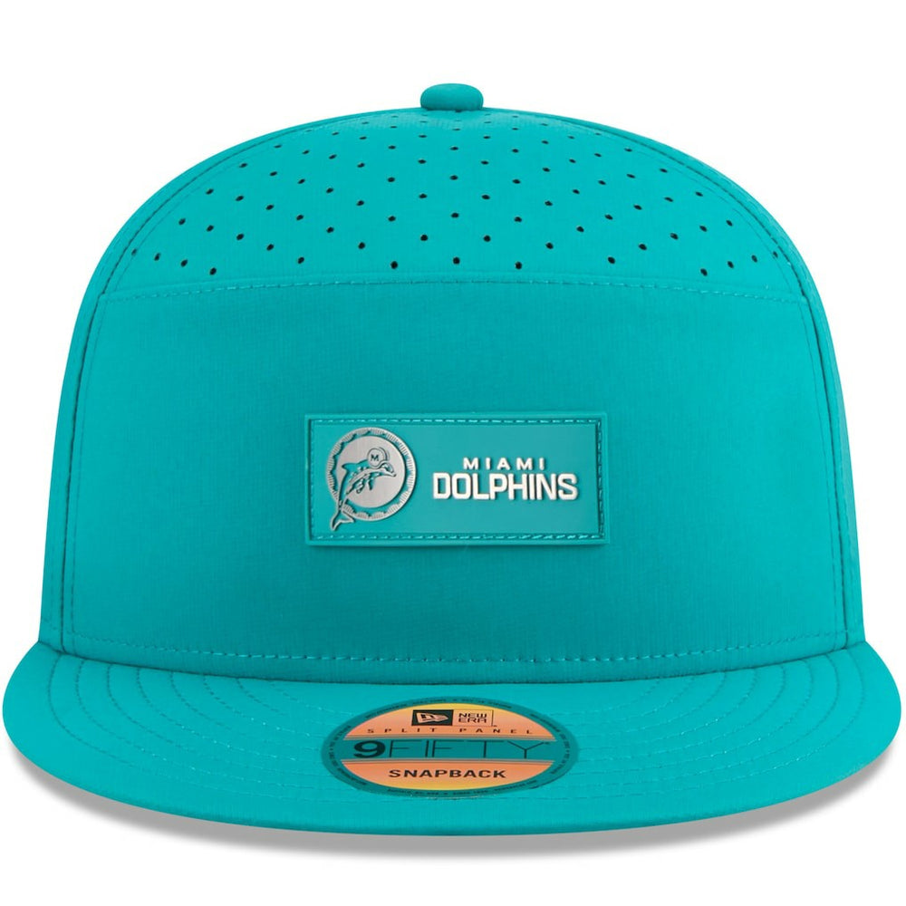 2025 Sideline Throwback Split Panel 9FIFTY Snapback Hat - Miami Dolphins