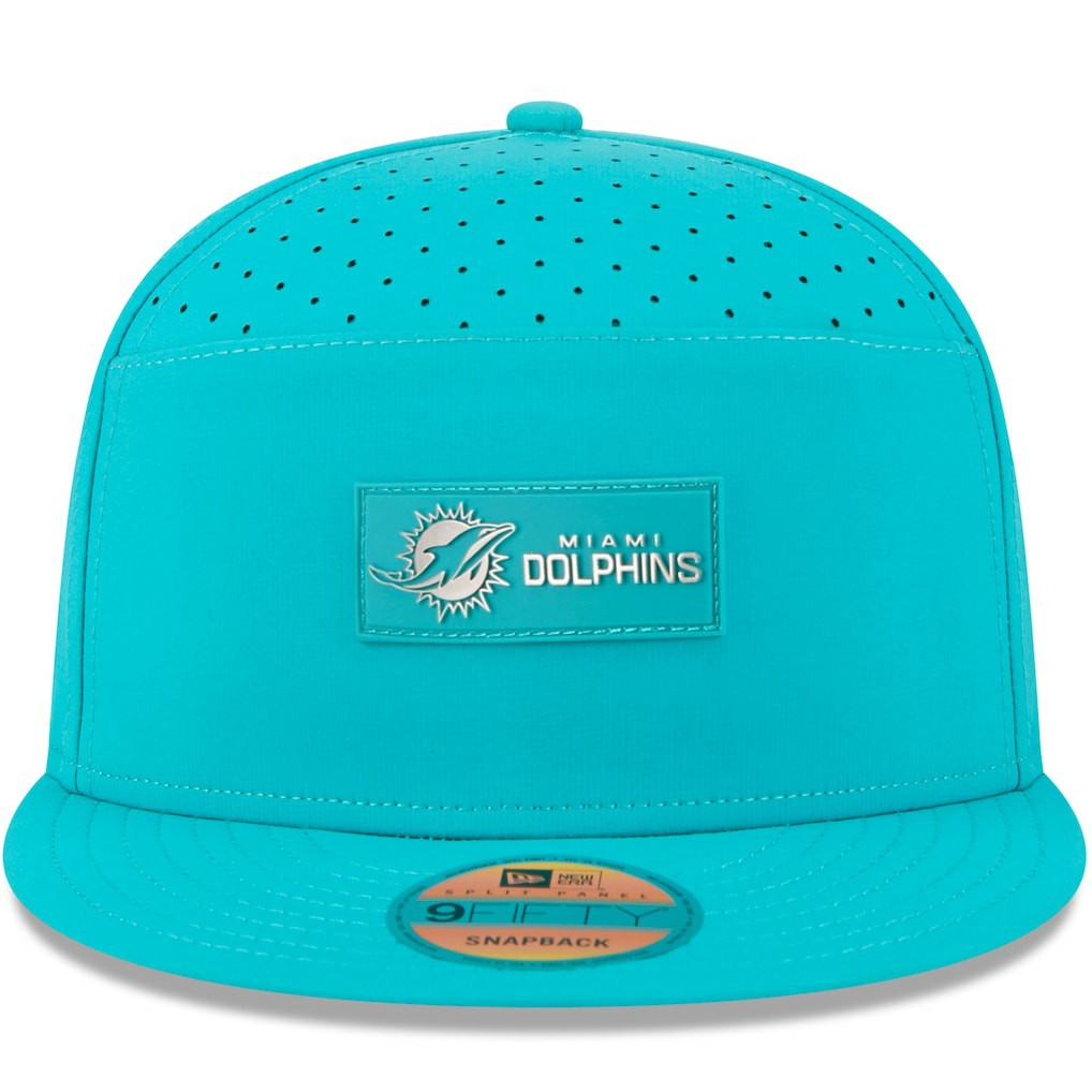 2025 Sideline Split Panel 9FIFTY Snapback Hat - Miami Dolphins