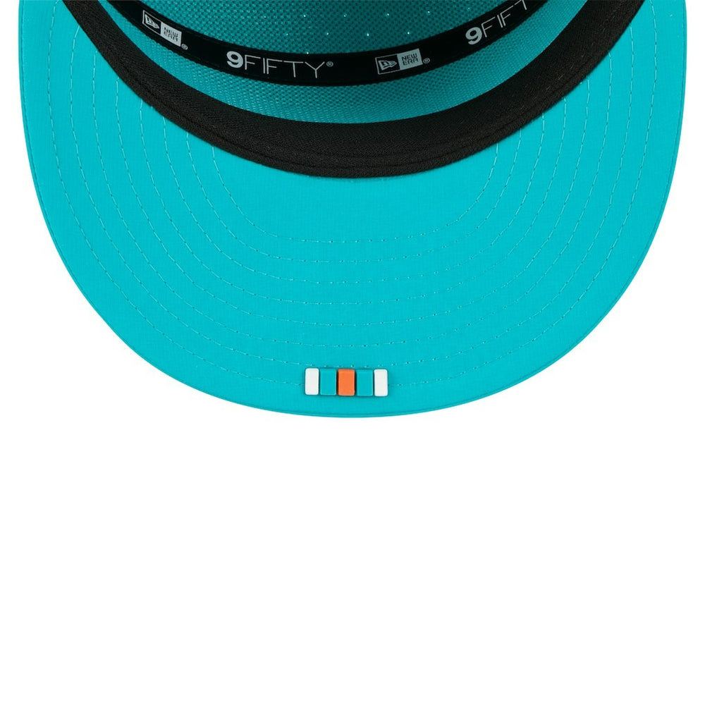 2025 Sideline Split Panel 9FIFTY Snapback Hat - Miami Dolphins
