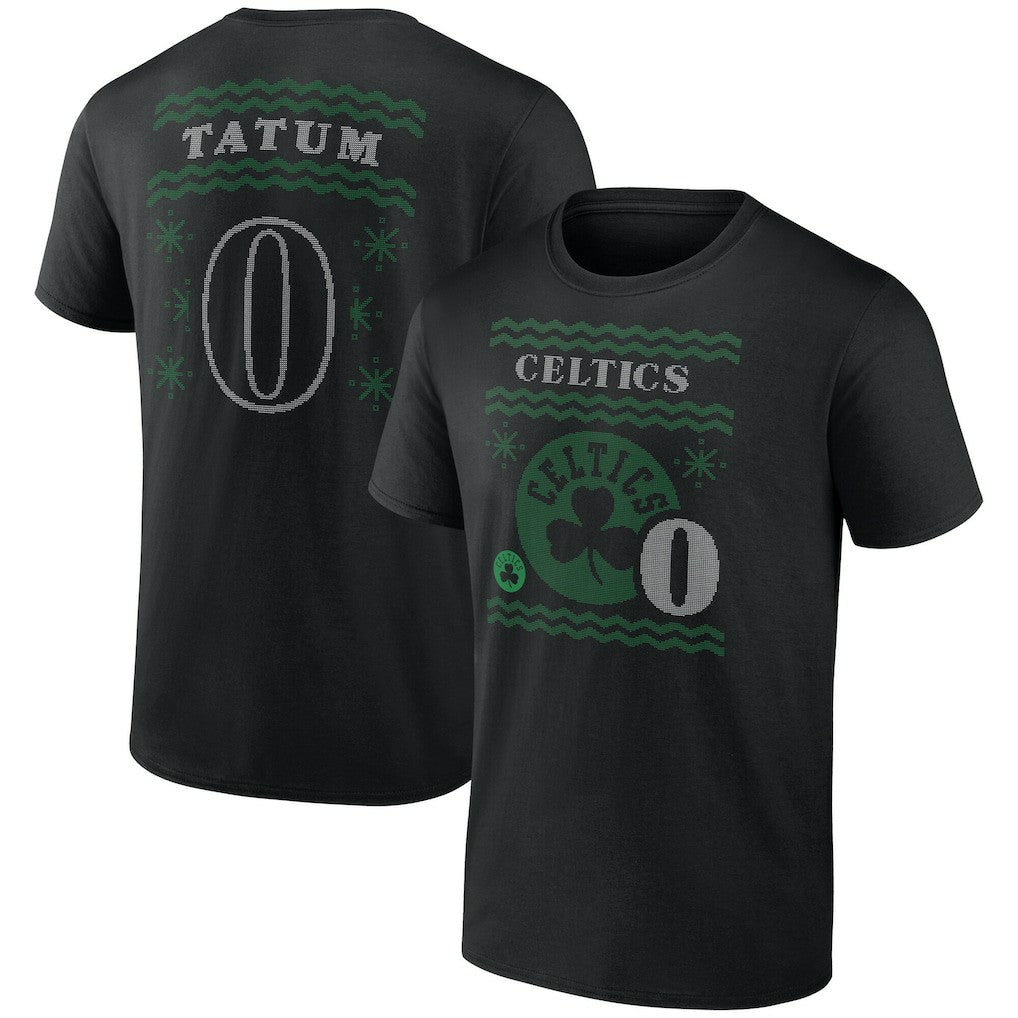 NBA Jayson Tatum Boston Celtics Ugly Sweater Name & Number T-Shirt