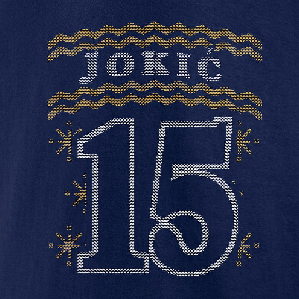 NBA Nikola Jokic Denver Nuggets Ugly Sweater Name & Number T-Shirt sale