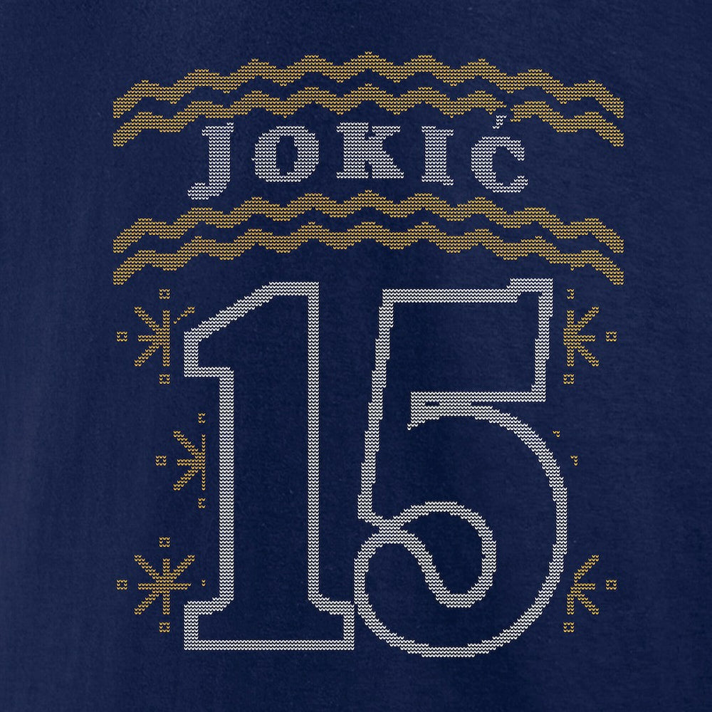 NBA Nikola Jokic Denver Nuggets Ugly Sweater Name & Number T-Shirt sale