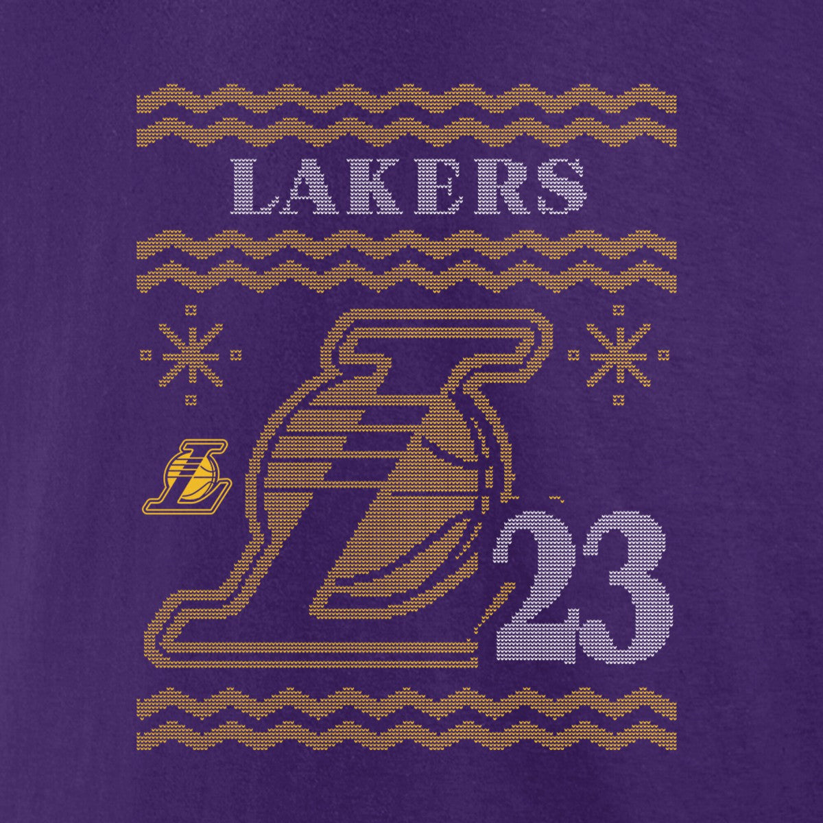 NBA LeBron James Los Angeles Lakers Ugly Sweater Name & Number T-Shirt
