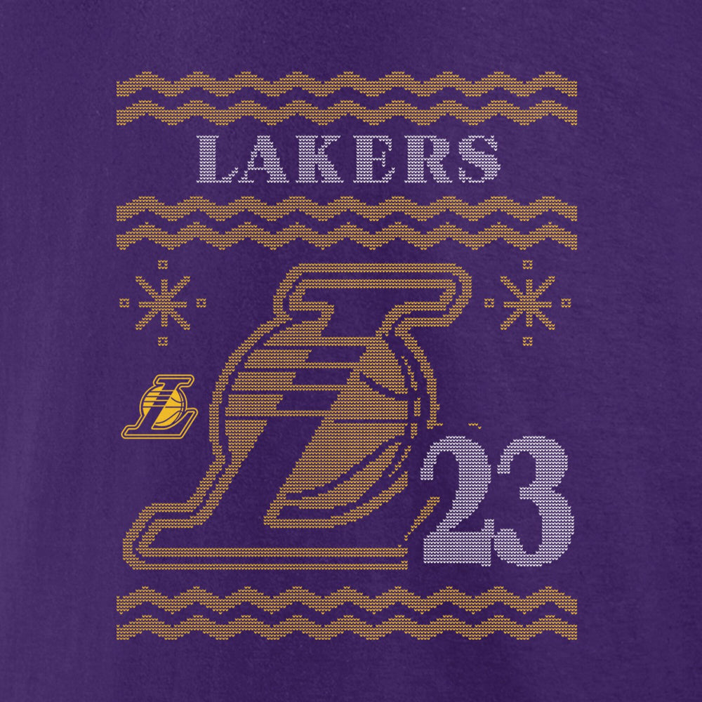 NBA LeBron James Los Angeles Lakers Ugly Sweater Name & Number T-Shirt