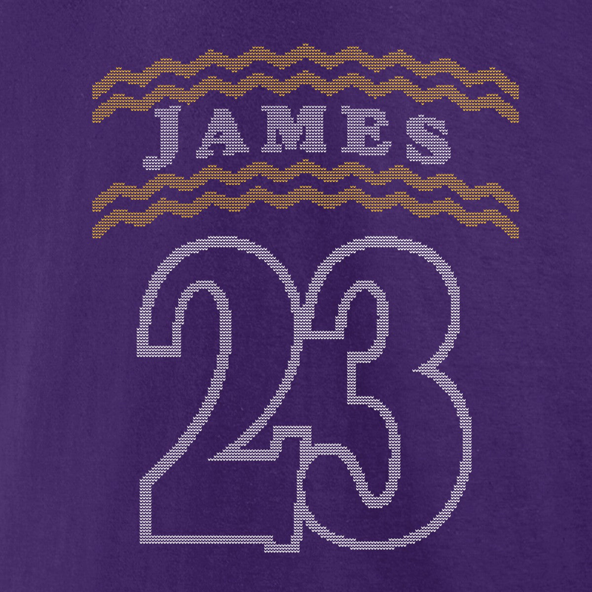 NBA LeBron James Los Angeles Lakers Ugly Sweater Name & Number T-Shirt