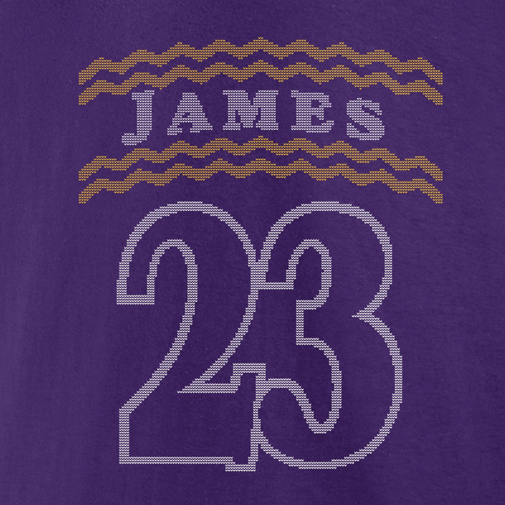 NBA LeBron James Los Angeles Lakers Ugly Sweater Name & Number T-Shirt
