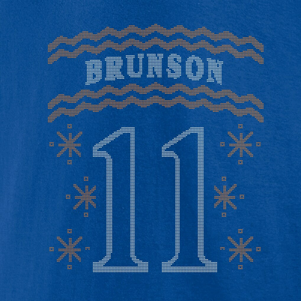 NBA Jalen Brunson New York Knicks Ugly Sweater Name & Number T-Shirt