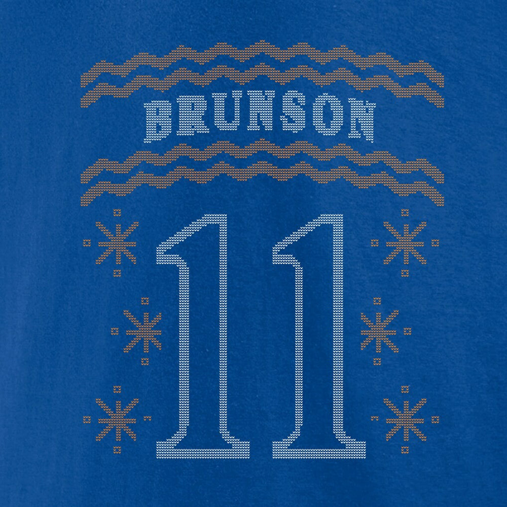 NBA Jalen Brunson New York Knicks Ugly Sweater Name & Number T-Shirt
