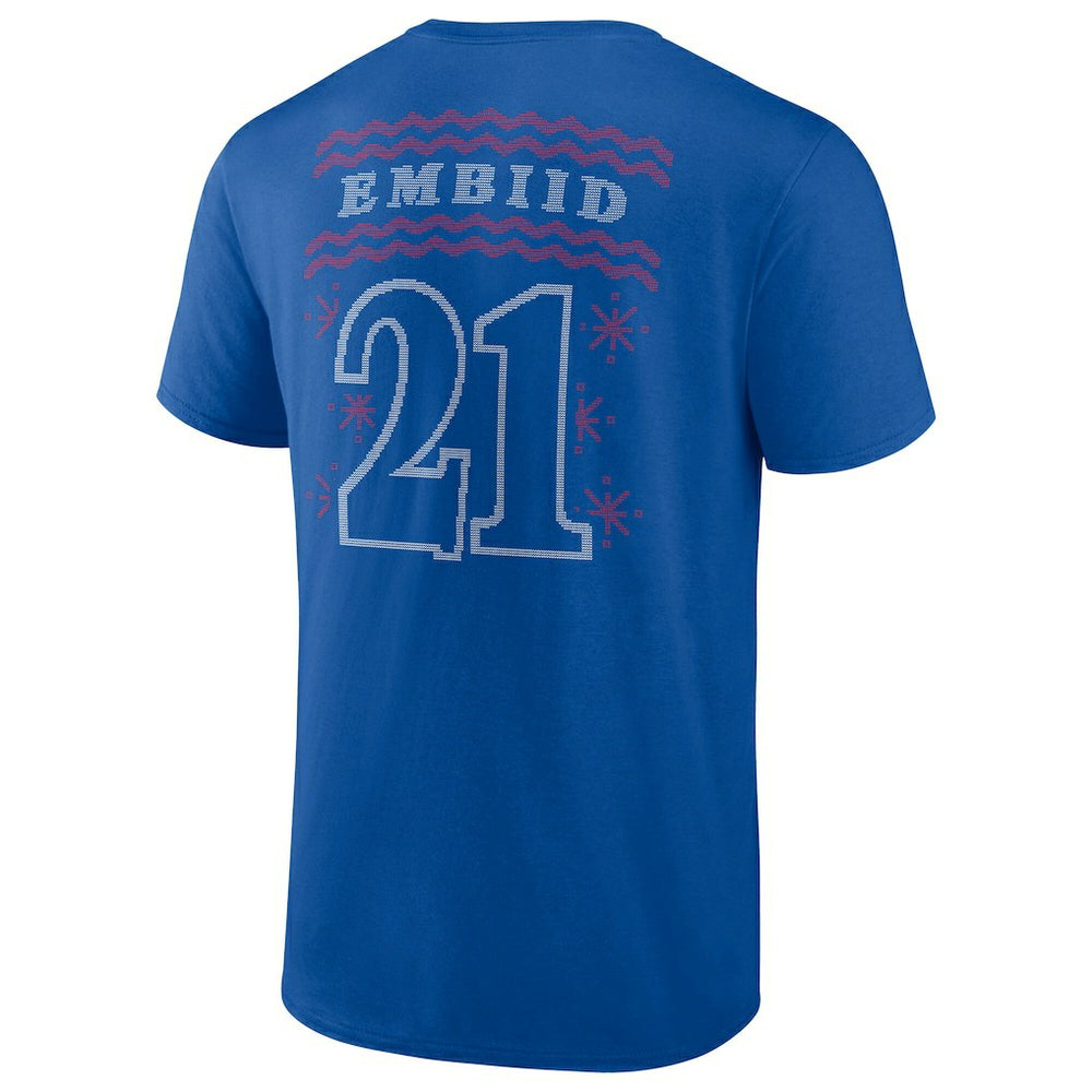 NBA Joel Embiid Philadelphia 76ers Ugly Sweater Name & Number T-Shirt