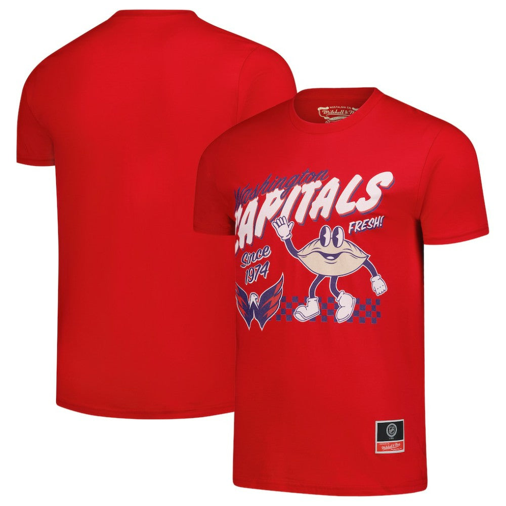 NHL Red Washington Capitals Mitchell & Ness Local Food T-Shirt